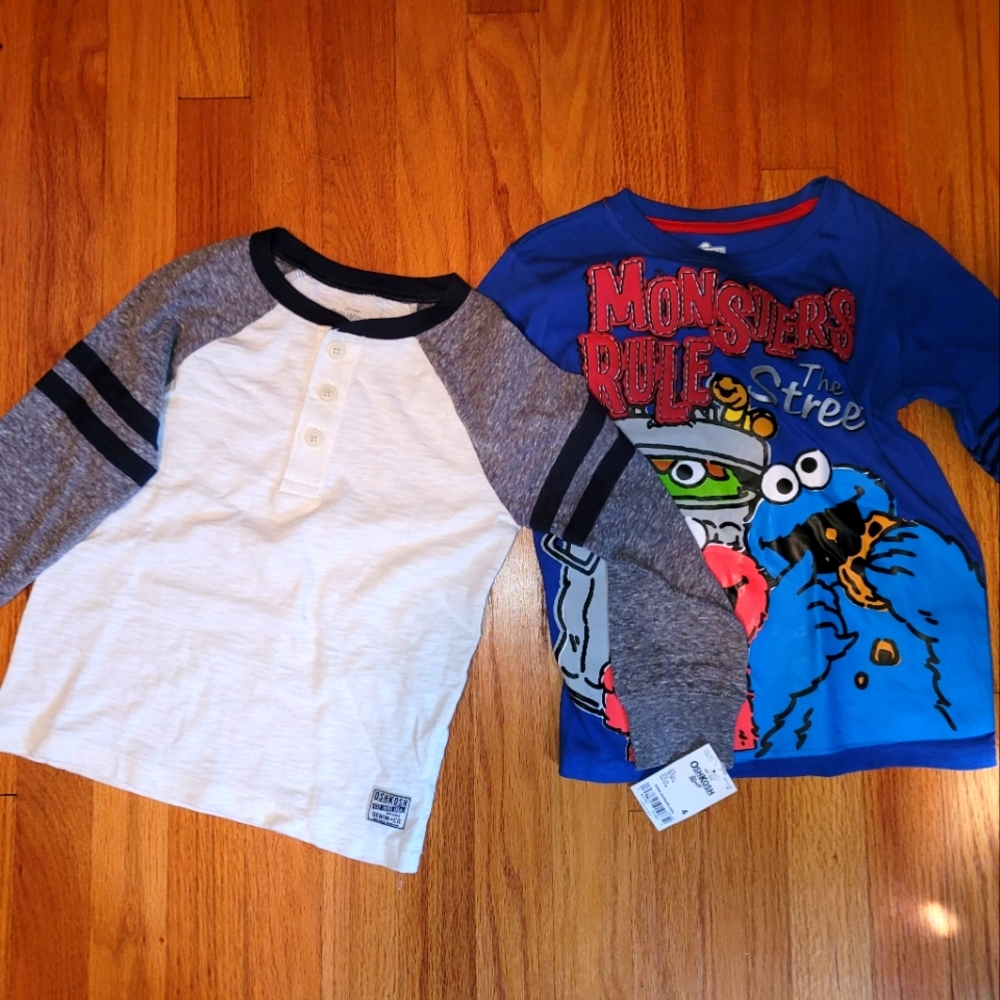 Set of 2 NWT Boys Longs Sleeve Shirts 4t